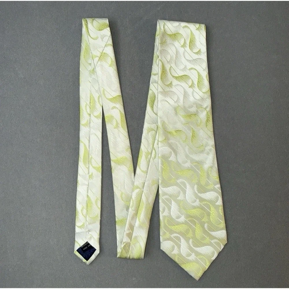 Men's Missoni 100% Polyester Abstract Pattern Green/White Necktie
